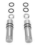 Two-piece 20mm Stainless Steel Bench Dogs Set With Rubber Connectors For MFT T Track Workbenches Precision Positioning Column