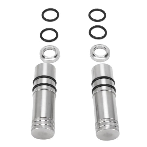 Two-piece 20mm Stainless Steel Bench Dogs Set With Rubber Connectors For MFT T Track Workbenches Precision Positioning Column