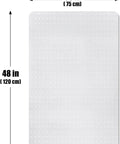 Image of Thick Office Chair Mat For Carpeted Floors 48 By 30 Desk Mat With Easy Glide For Rolling Chairs On Low Pile Carpets No Curling Plastic Floor Protector