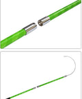 Pro Grade Adjustable Green High Voltage Hook Safety Pole Portable For Safe Power Station And Facility Maintenance Heavy Duty Electrical Safety Equipment For Industrial Worksites, showing separated pole sections and hook detail