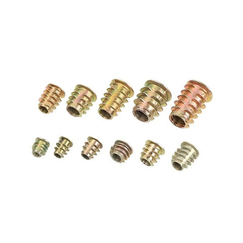 Rugged Zinc Alloy Socket Cap Screws Set M4 M5 M6 M8 M10 For Wood Insert Nuts, Flanged Hex Drive, Corrosion Resistant, 100 Count