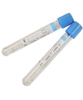 Veterinary Lab Vacuum Blood Collection Coagulation Tubes With Buffered Sodium, 2ml Capacity, Blue, shown in pack of 2