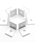 10Pcs 3030 Inside Corner Bracket Gusset For Aluminum Extrusion Silver 2 Hole L Bracket Connector with 6mm Slot