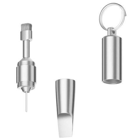 Must Have All In One Multitool With Package Cutter Brush And Phone Ejector Pin, metal portable gadget components