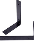 Tough As Nails L-Shaped Wall Bracket, Rock Solid 90 Degree Corner Shelf Support, heavy duty black metal braces.