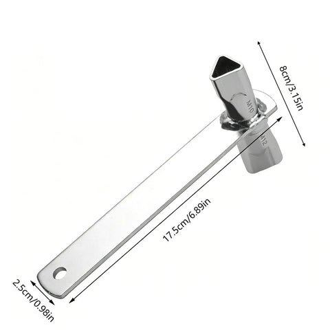 Triangle Socket Key 2 In 1 Compact Portable Tool Spanner For Barrier Posts Cabinet Machines Trains Elevators Bollards Guardrails