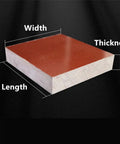 Phenolic Resin Flat Panel, Red Bakelite Electrical Sheet, pro grade high temp insulation, 4x4 inch plate