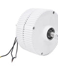 Cool 300-Watt Wind Generator With Precise Permanent Magnet Design For Tough Industrial Jobs, Delivers Reliable 12V Power Effortlessly In Cold Or Hot Weather While Saving Energy And Keeping The Grid Green - close-up of wind generator motor with white casing and wiring.
