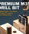 Pro Grade Quarter Inch Doweling Jig Kit With Laser Alignment Marker demonstrating precise drilling on wood surface