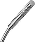 Starck Low Flow 1-Inch Handheld Shower Head With Rain Spray, Modern Chrome Finish, compact design showing perforated nozzle detail