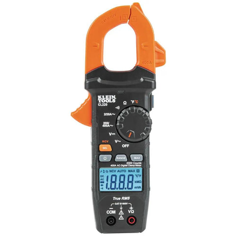 Digital Clamp Meter Workhorse With 400A Auto-Ranging Clamp, AC/DC Voltage, TRMS, Resistance, Continuity, NCVT Detection, Backlit LCD