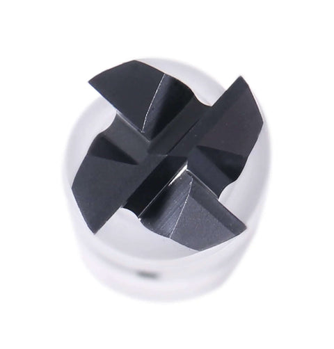 Accusize TiAlN-coated end mill, 4-flute, center-cutting, black finish
