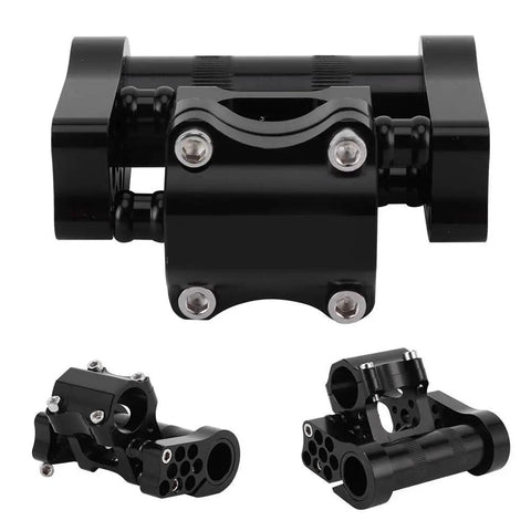 Adjustable Double Stem For Bikes CNC Aluminum Alloy Shockproof And Lightweight Multi Angle 53 To 71mm Range Anti Loosen Design For Solid Rides