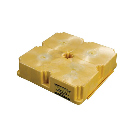 Drum Modular Spill Platform For Customizable Spill Control, Heavy Duty Build, 26.25 X 26 X 6.5 Inches, 15 Gallon Sump, 2000 Lb Load Capacity Containment Tray, Made In USA, Yellow, 1633