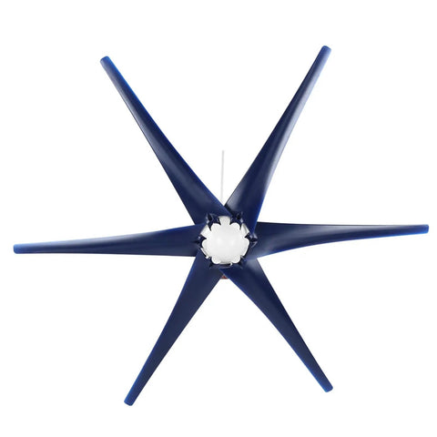 Blue six-blade rotor of 800W Wind Turbine Generator Kit For Off Grid Power 12V 24V 48V Easy Install Six Blade Windmill System