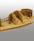 Interior detail of Laputa Castle in the Sky Tiger Moth Non Scale Plastic Model Kit with unpainted assembly parts.