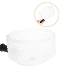 Transparent Drill Dust Collector Cover For Electric Drills And Grinders With Rock Solid Debris Shield seen from above, showcasing clear material and grip.