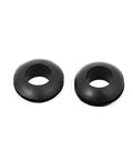 Heavy Duty Rubber Wire Grommets 100 Pack 7mm Inner Diameter Cable Ring Protectors For Round Belt Pulleys, two black rubber grommets.
