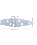 Heavy Duty Swing Door Hinges For Shed And Cafe Doors, Iron Strap Folding Hinges With Lengthened T Shape, Polished Finish, Multiple Predrilled Mounting Holes For Exterior Use, Whisper Quiet Motion, Built To Last, Exterior Grade, 9.5cm wide