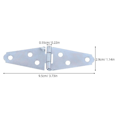 Heavy Duty Swing Door Hinges For Shed And Cafe Doors, Iron Strap Folding Hinges With Lengthened T Shape, Polished Finish, Multiple Predrilled Mounting Holes For Exterior Use, Whisper Quiet Motion, Built To Last, Exterior Grade, 9.5cm wide