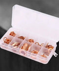 Top Rated 200 Piece Copper Washer And Gasket Assortment Kit Metric M5 To M14 Flat Ring Seals Hardware Tool With Durable Storage Box Perfect For DIY Home Repair Jobs And Quick Car Fixes On A Tight Budget. Copper washer assortment kit in plastic storage box