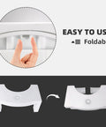 7 Inch Heavy Duty Toilet Stool For Adults, Non Slip Folding Foot Rest For Easier Squatting In Bathroom, foldable design
