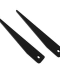 Two black 140mm Morse taper drill keys MT1-MT2, high-carbon steel, for drill chucks