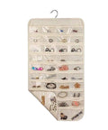 Keep Your Jewels In Check with This Double Sided Hanging Jewelry Organizer featuring 80 Transparent Pockets for Earrings Necklaces and Bracelets.