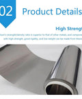 Roll of titanium foil showcasing strength for Top Notch Ninety Nine Point Nine Percent Pure Metal Foil Sheet For Precision Modeling