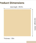 Product dimensions of Heavy Duty Noise Canceling Foam Wall Shields With Grip Tight Adhesive Tape show 39.37in length and 1.18in thickness.