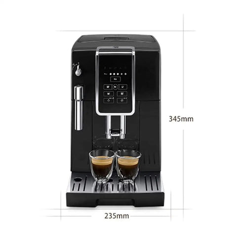 Fully Automatic Espresso Machine With Built In Grinder And 1800Ml Tank cranks out smooth shots, dimensioned design with two espresso servings.