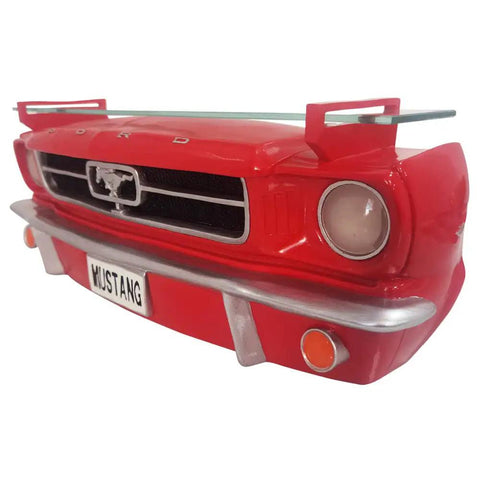 1964.5 Ford Mustang Floating Shelf Led Headlights Display With Tempered Glass For Vintage Car Decor And Man Cave Accessories