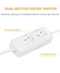 Dual-button on/off switch for Crystal Table Lamp Set Of 2 Modern Bedside Lamps For Bedroom 3 Way Dimmable Lit Nightstand Lights