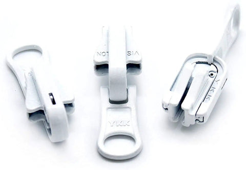 DIY Zipper Repair Kit With Size Five YKK Vislon Reversible Sliders Choose Your Color Includes Three Sliders And Six Top Stops