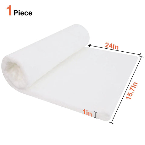 Beefed Up Ceramic Fiber Insulation Blanket 24 By 15.7 By 1 Inch Fireproof Up To 2600 Degrees Fahrenheit, size labeled