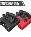 9 Piece 1 Inch Drive Standard SAE Jumbo Impact Socket Set With CR-MO Alloy Steel For Beefy Strength, Radius Corner Design