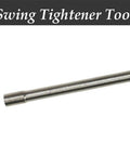 Stainless Steel Self Closing Gate Hardware Kit For Vinyl And Wood Fences With 2 Hinges And 1 Latch Black Powder Coated Includes Adjust Rod And 40 Screws showing adjust rod