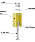 Diagram of Heavy Duty Nylon Sliding Gate Rollers 4 Pack for Smooth Quiet Gate Motion On Rails, 2 Inch, Light Yellow