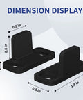 Sliding Barn Door Floor Guide Aluminum T Guide Floor Mounted Bottom Guides Heavy Duty Barn Door Hardware Adjustable For Sliding Closet Doors Black 4 Pack Prevents Swinging And Keeps Door Aligned With Smooth dimensions display