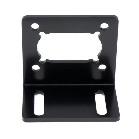 Four Pack JGY370 Worm Motor Mount Brackets, L Shaped Steel Base Holders With Screws, 3mm Thick for Durable Robotics Applications