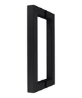 Matte Black Square Tubing Back-To-Back Pull Handles For Glass 8 By 8 In Center-To-Center 8 In Outside Diameter Three Quarters Inch