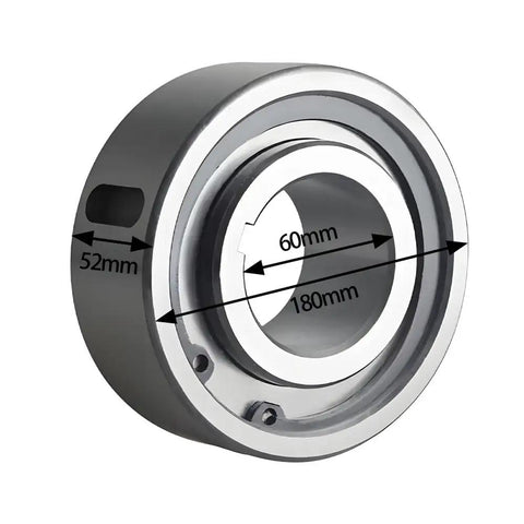 German Engineered Overrunning Clutch One Way Bearing Ck A60180 Wedge Type measures 180mm x 60mm x 52mm for hoist applications.