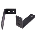Black metal hangers for Bypass Sliding Door Set With 6.6 Ft Heavy Duty Steel Rails For 60 By 84 Inch Opening
