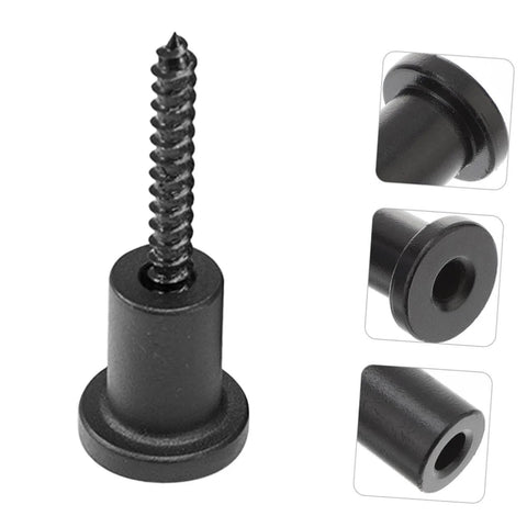 Carbon Steel Barn Door Track Stopper Kit With Sliding Door Guides And Wall Spacers Easy To Install for DIY projects, black hardware close-up