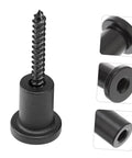 Barn Door Track Hardware Kit With Carbon Steel Pulleys And Spacers, DIY Friendly Install, Stoppers Included, black metal stopper with screw