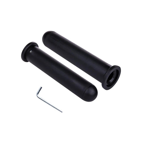 Barbell Sleeve Adapters For Weightlifting Easy Install Grip Wrench Kit 50mm Diameter, black PP adapters and wrench visible