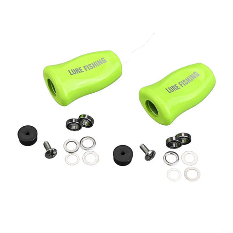 Ultra Lightweight Green Fishing Reel Knob Handle Grip Upgrade For Baitcasting Water Drop Rods With Abs Replacement Parts And Easy Adaptation, green ABS parts