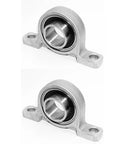 Two Pack 25mm Zinc Alloy Inner Ball Mounted Pillow Block Insert Bearing KP005 For CNC Machines And Conveyor Systems And Film Processing