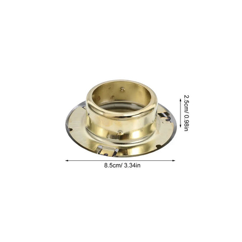 4 Pack Concealed Fire Sprinkler Head Cover Plates Ceiling Mount Sprayer Nozzle Protector threaded gold copper cover with dimensions.