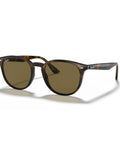 Round Sunglasses With Light Havana Frames And Brown B15 Lenses Unisex 51mm Eyewear For Men And Women Lightweight Italian Made Frame